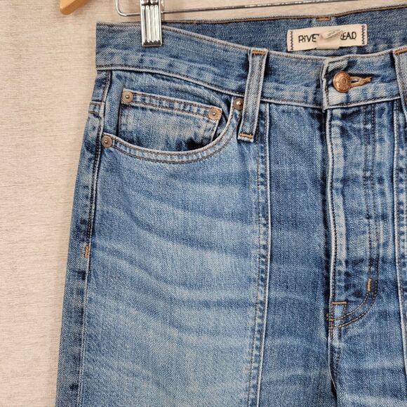 Rivet & Thread High Rise Slim Boy Jeans Thigh Patch Edition from Madewell - Picture 6 of 15